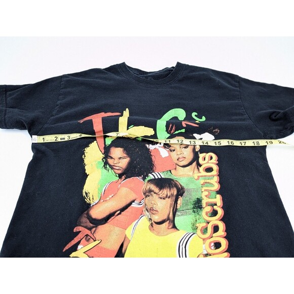 TLC No Scrubs Black Women's Retro Band Rap Graphic 90's T-Shirt Size Medium - Picture 2 of 7